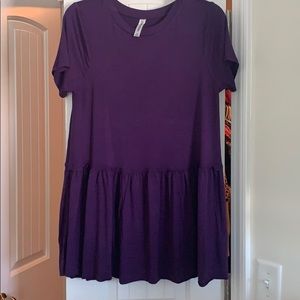 Purple peplum top